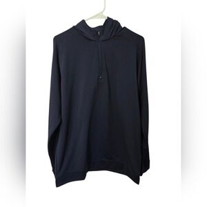 Swannies Golf Hoodie Mens Size Large Blue Vandyke 1/4 Zip Pullover Performance